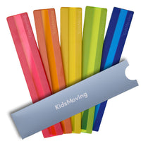 Pakke med 5 smalle originale læseplader i holder + Plus læseguide