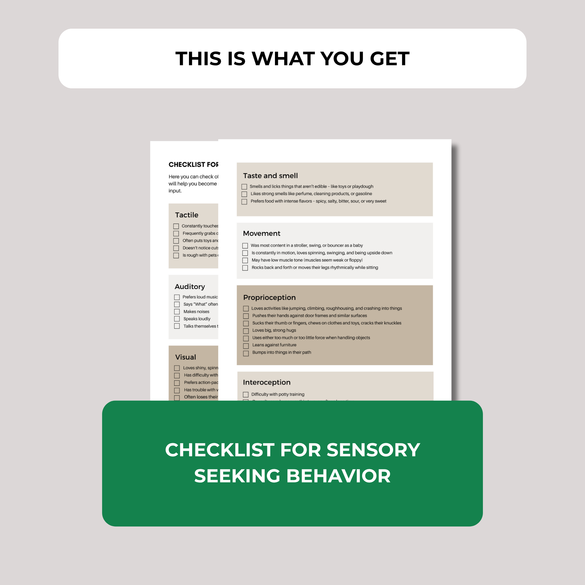 STRATEGIES FOR  SENSORY-SEEKING CHILDREN (download)