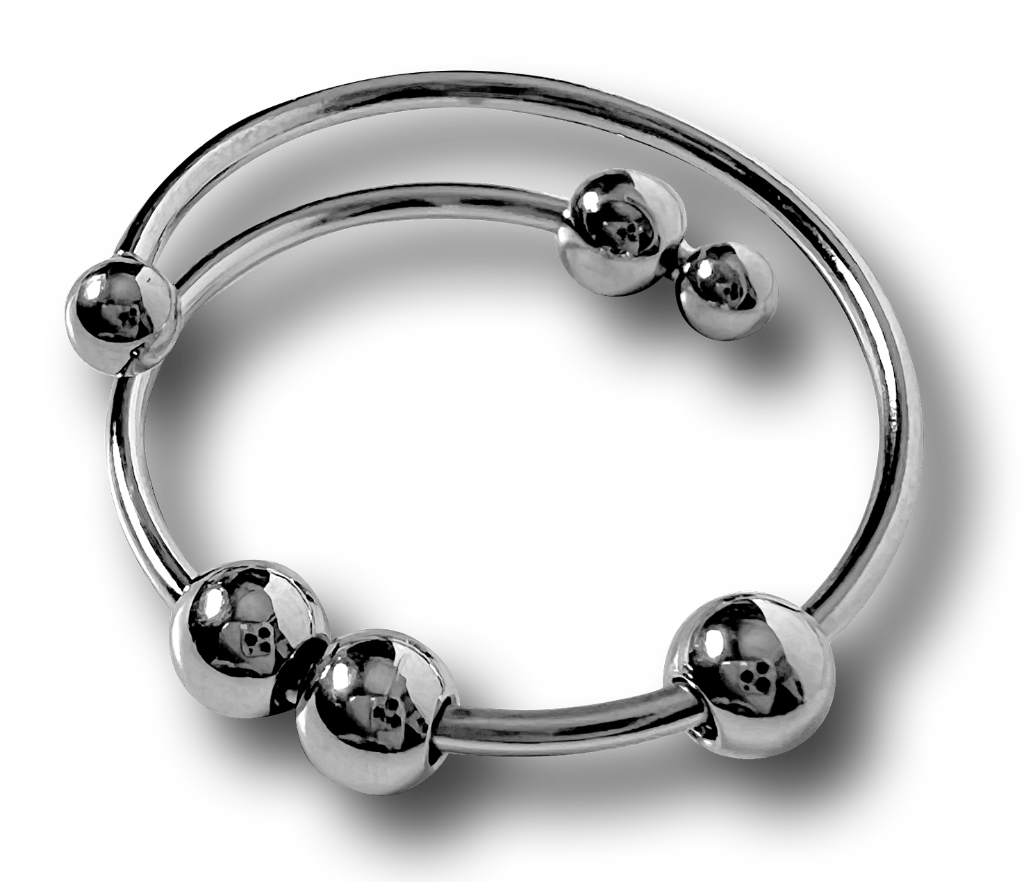 Sæt m. antistress armbånd og ring - Spiral
