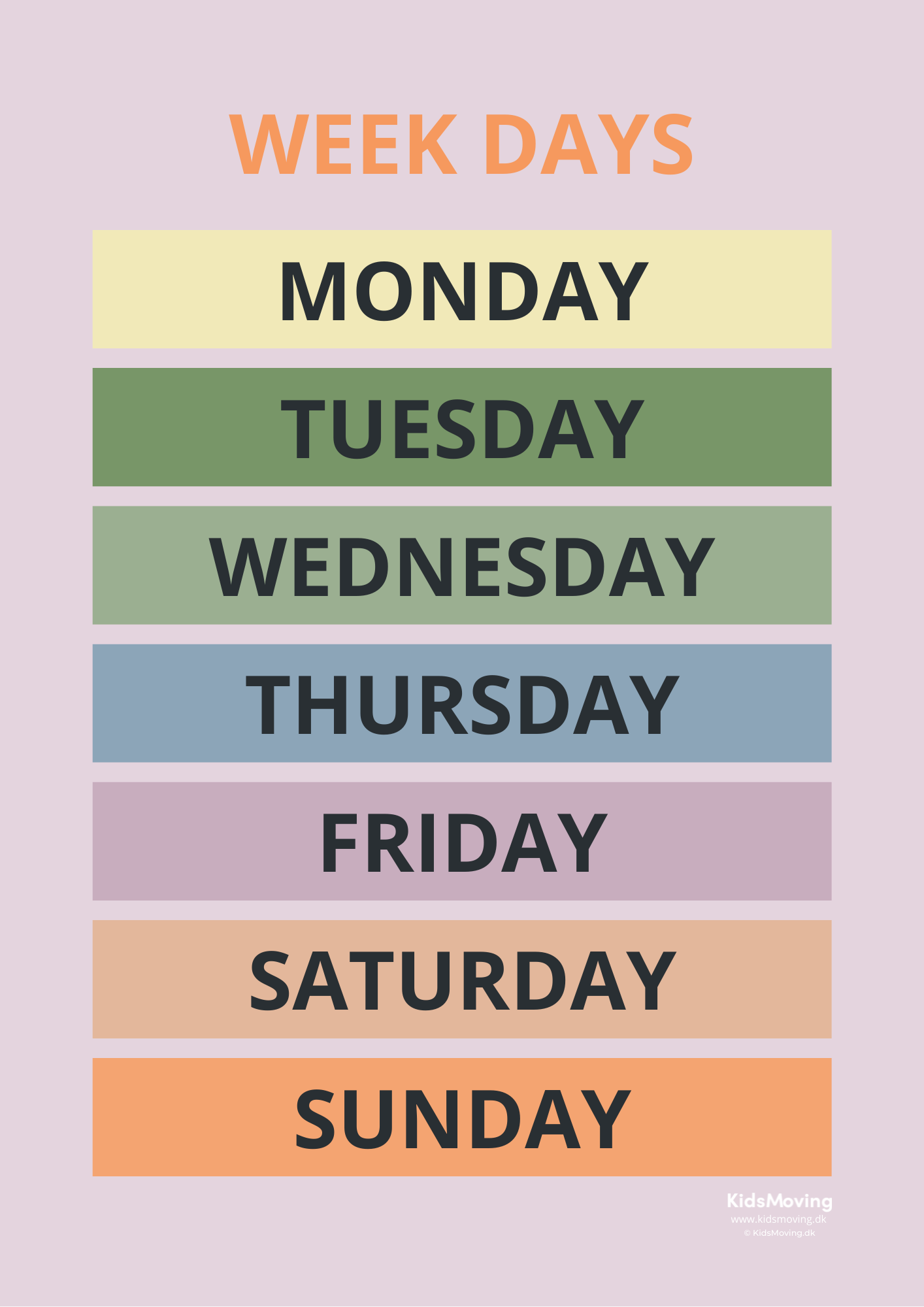 Week days plakat (download)