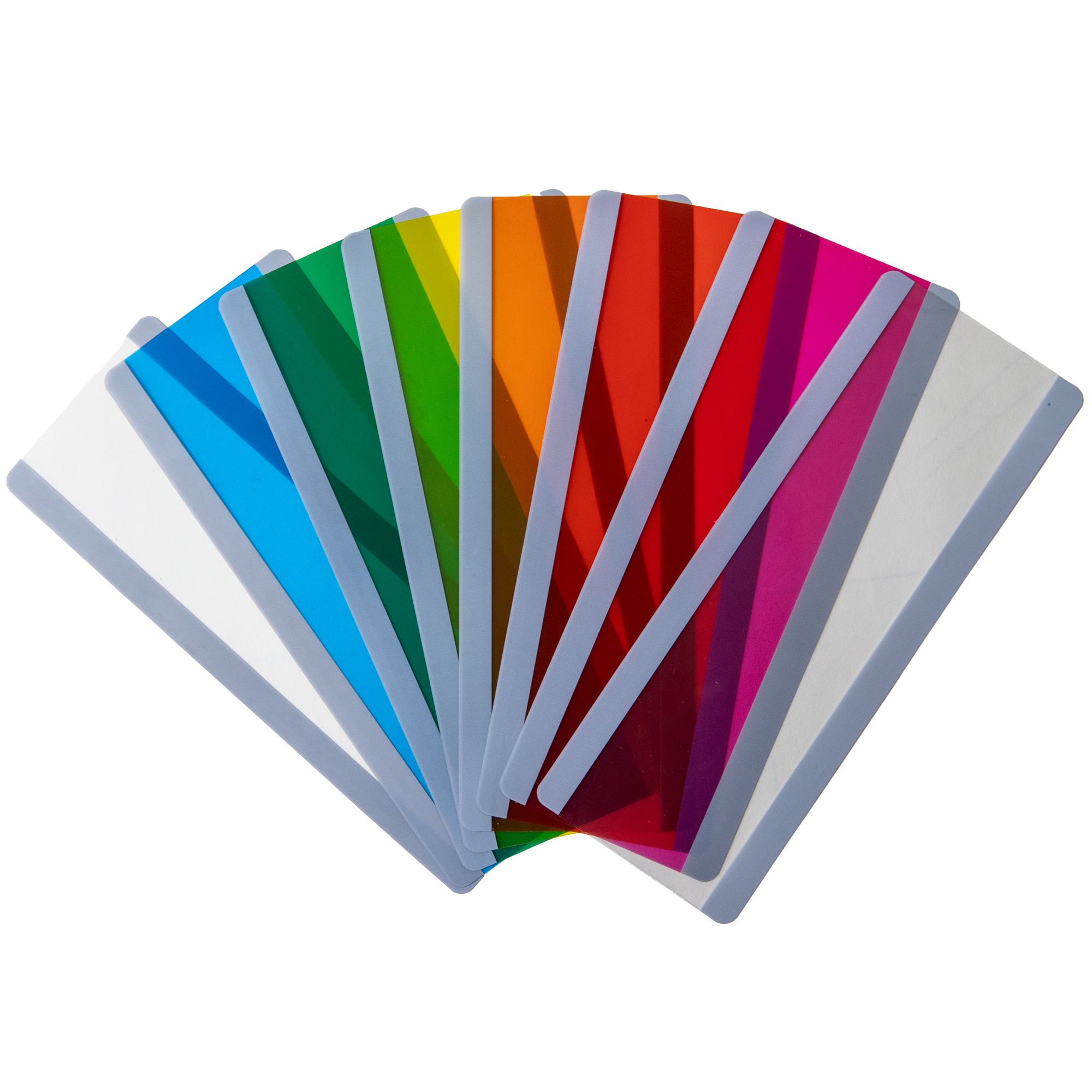 Farvede transparente læseplader - Brede